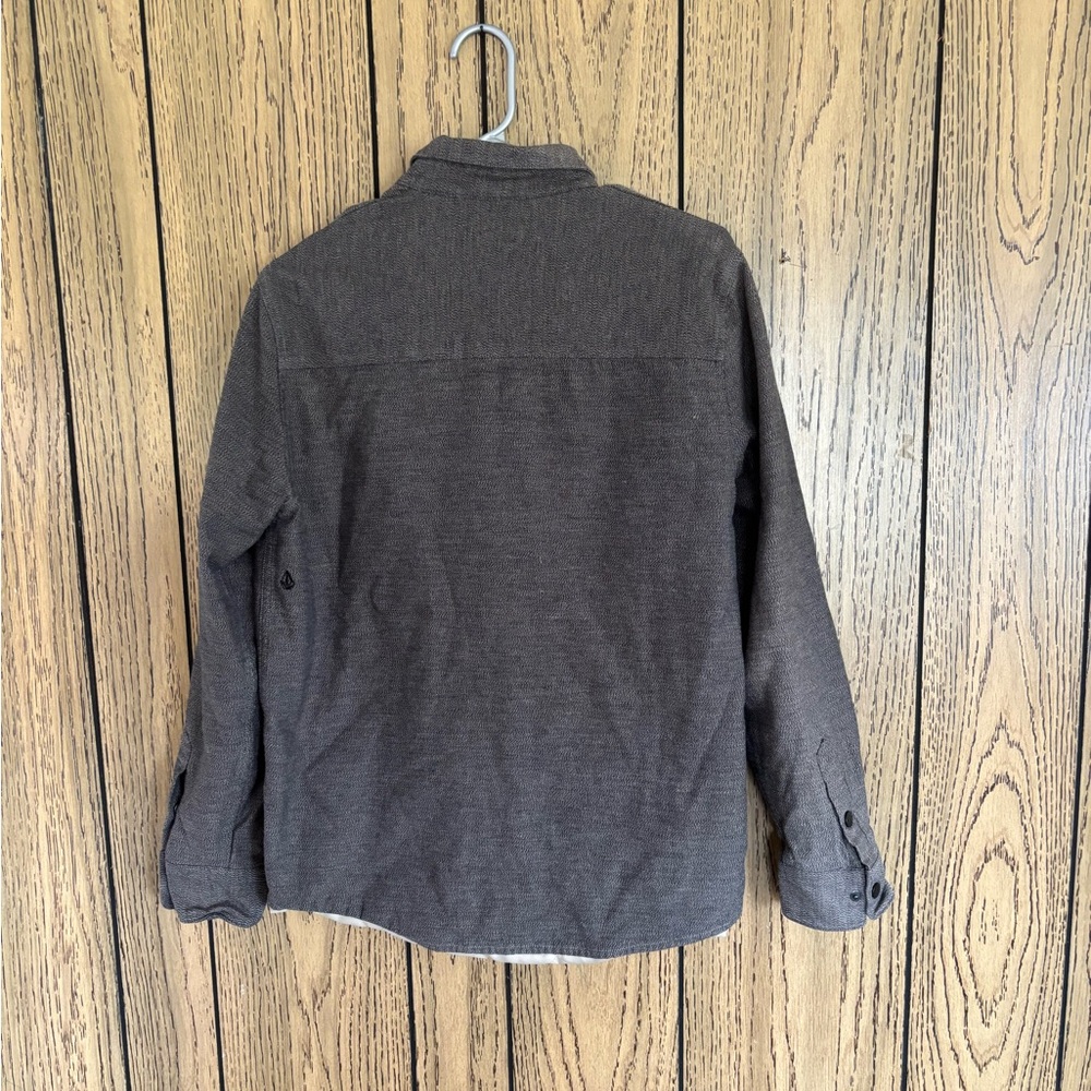 Volcom Men's grey Button-Front Shirt Jacket - Picture 3 of 4